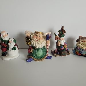 Santa collectible figurines.